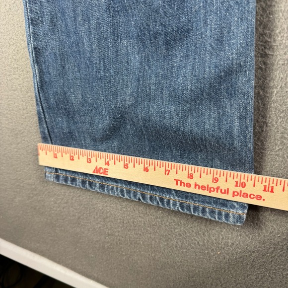 Eddie Bauer Jeans Women 14 Classic Fit‎ Bootcut 100% Cotton Embroidery Blue - Picture 11 of 13